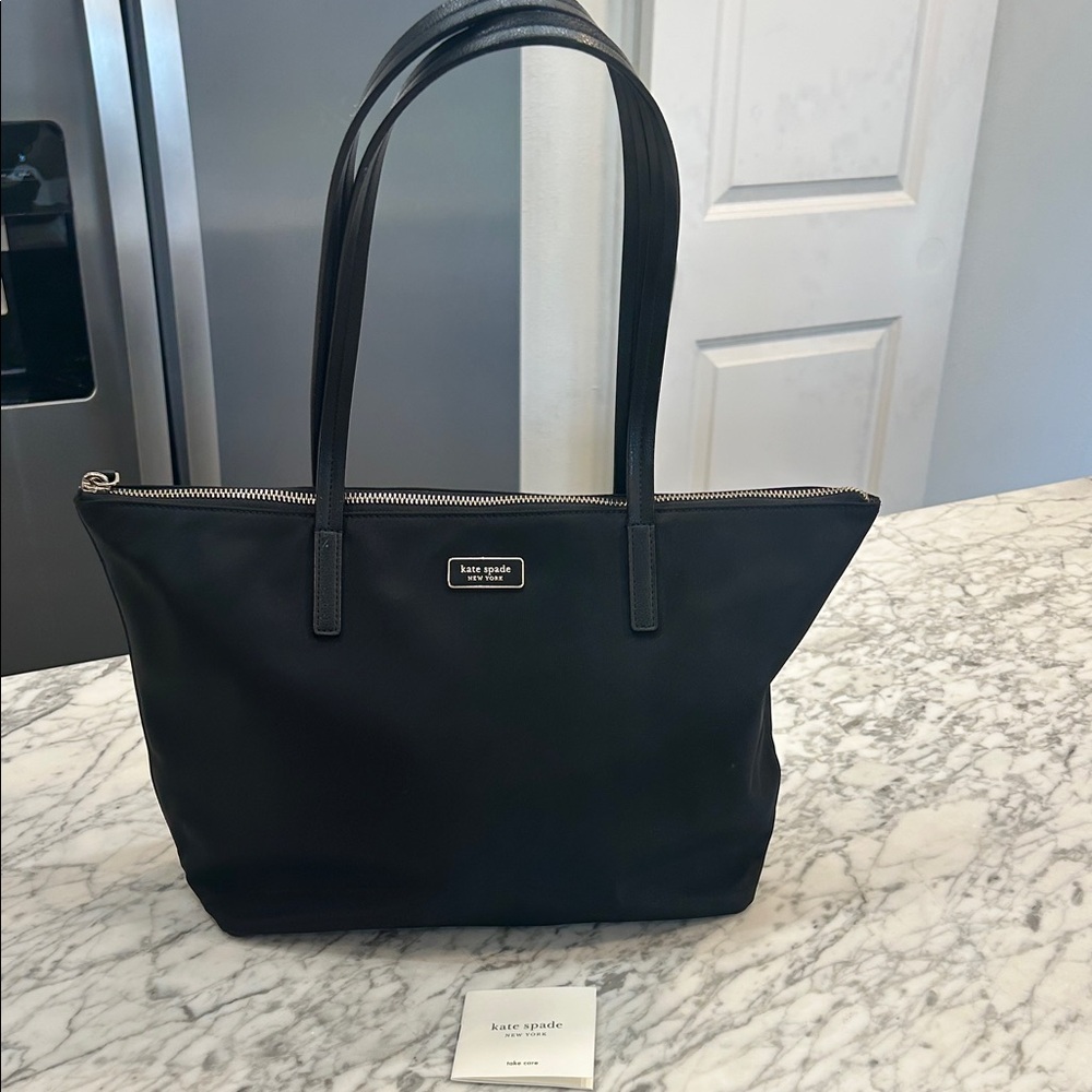 Kate Spade Classic Black Tote with Gold Accents